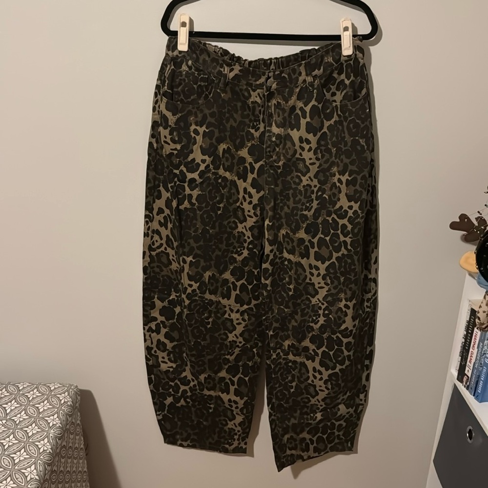Cheetah Barrel Jeans